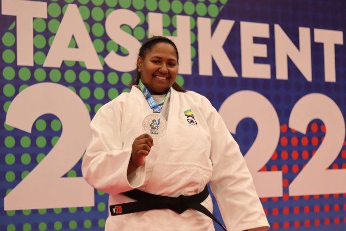 Beatriz Souza foi medalhista de prata no Mundial de Judô 2022