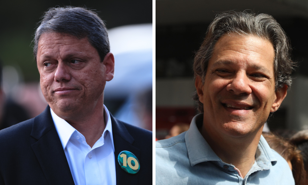 Fernando Haddad (PT) e Tarcísio Gomes de Freitas (Republicanos)