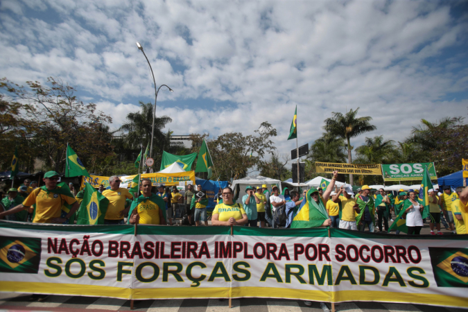 Bolsonaristas continuam acampados em frente ao Círculo Militar, na zona sul de São Paulo