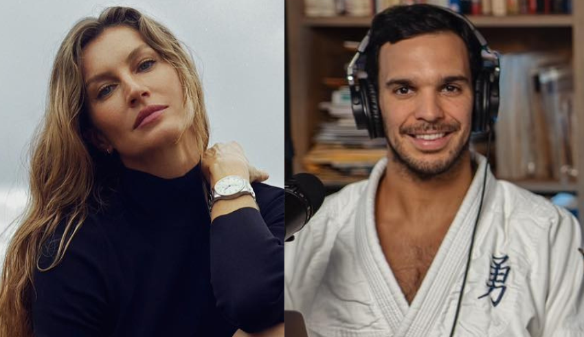 Montagem com Gisele Bündchen e Joaquim Valente