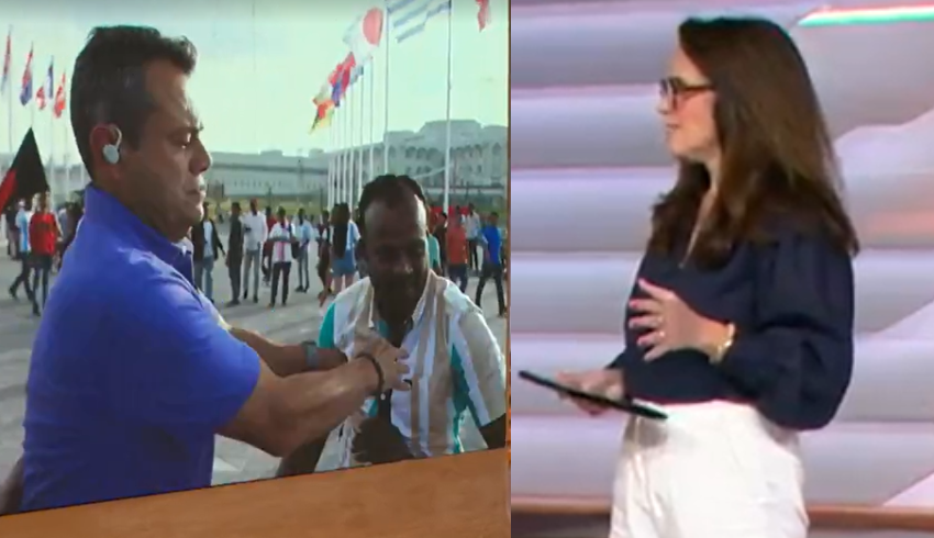 Repórter da Globo dá empurrão ao vivo em torcedor no Catar; assista | Jovem  Pan