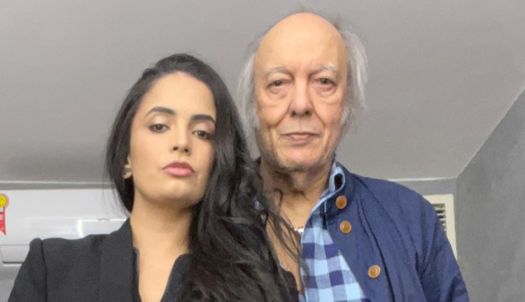 Fernanda Aristides com Erasmo Carlos