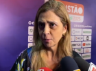 Leila Pereira falou com a imprensa depois de participar do sorteio da fase de grupos do Paulistão 2023