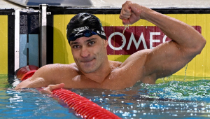 Nicholas Santos ganhou a medalha de ouro nos 50 metros borboleta no Mundial de Piscina Curta