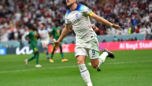 Kane marcou seu primeiro gol na Copa do Mundo no duelo entre Inglaterra e Senegal
