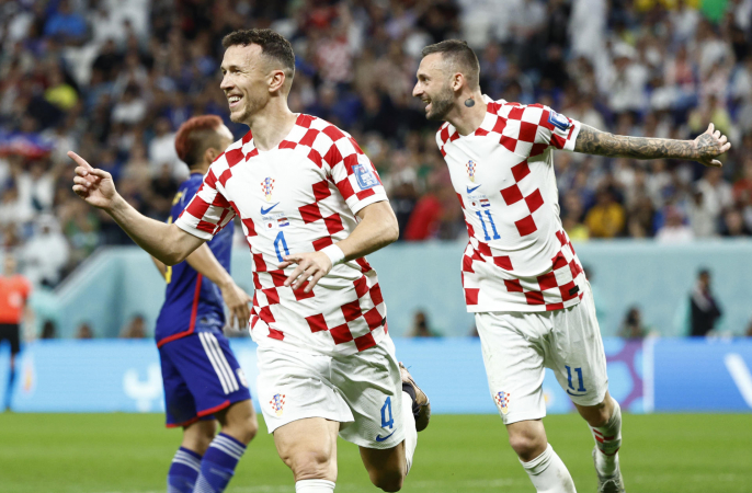 Perisic marcou para a Croácia no empate com o Japão