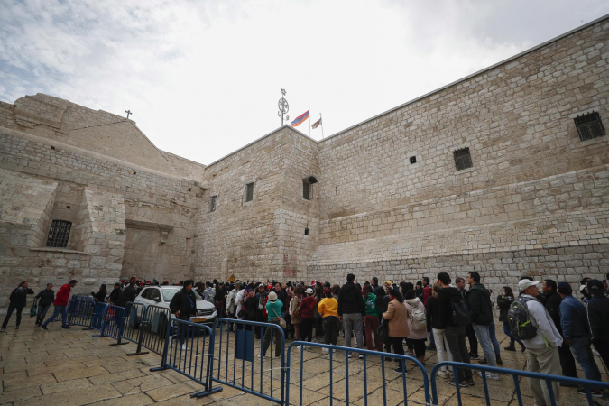 turistas passam o Natal em Belém, Israel