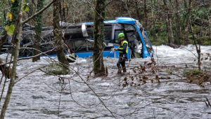 Seis pessoas morreram após queda de ônibus em rio na Espanha