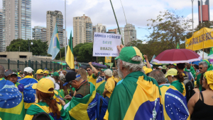 Manifestantes em São Paulo se opõem ao resultado das eleições de 2022