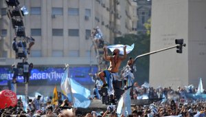 festa da torcida argentina em Buenos Aires