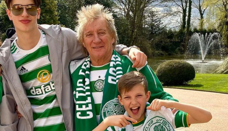 Rod Stewart com Ali e Aiden