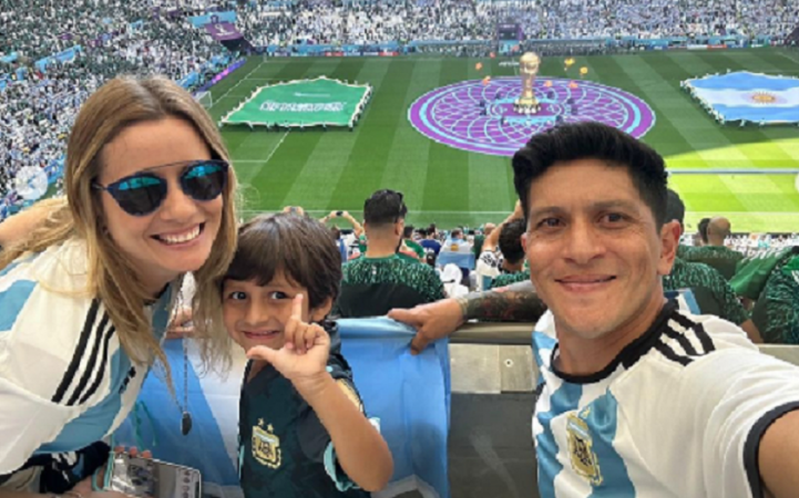 Germán Cano está com sua família no Catar para acompanhar a Copa do Mundo