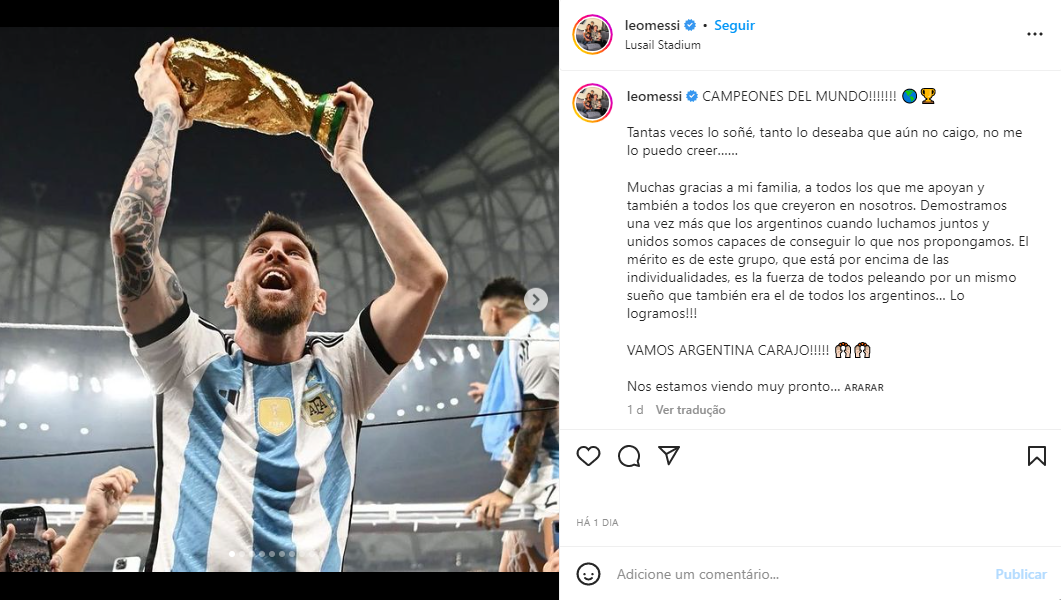 Novo pecado de Messi não impediu a festa argentina