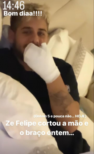 Zé Felipe machucado