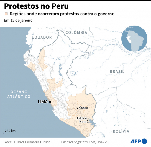 protestos no Peru