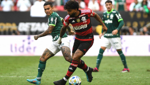Gabigol durante derrota do Flamengo para o Palmeiras, na decisão da Supercopa do Brasil