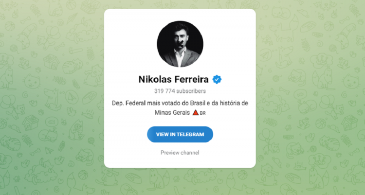 Avatar do canal denIkolas Ferreira no Telegram