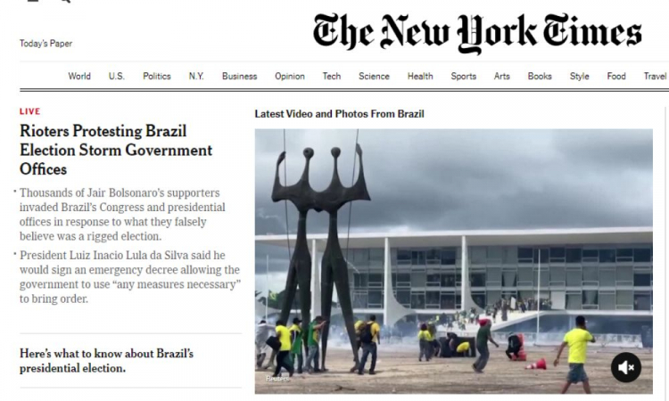 repercussão internacional invasão brasília