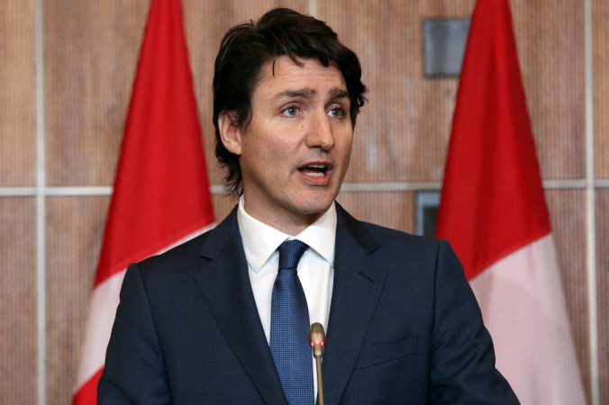 Primeiro-ministro do Canadá, Justin Trudeau concedeu entrevista coletiva nesta sábado, 11