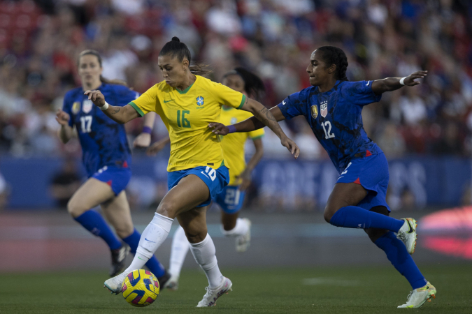 Jogo amistoso Brasil x Chile de futebol feminino - DF NA MÍDIA