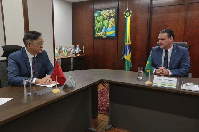 Reunião entre ministro e embaixador