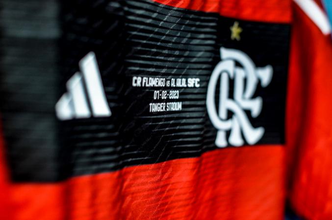 Camisa do Flamengo para o confronto diante do Al Hilal, válido pela semifinal do Mundial de Clubes