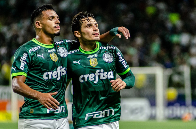 Gabriel Menino e Raphael Veiga no Palmeiras