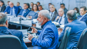 Luiz Inácio Lula da Silva, durante 1ª Reunião Extraordinária do Conselho Nacional de Política Energética – CNPE. Ministério de Minas e Energia, 9º andar, Sala Plenária, Brasília