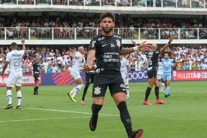 Yuri Alberto fez um gol e teve outro anulado no clássico entre Corinthians e Santos