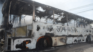 Ônibus queimado em Natal
