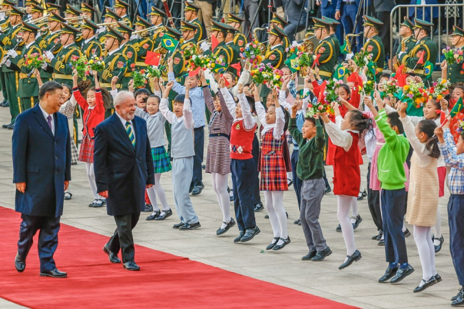 Presidente da República, Luiz Inácio Lula da Silva, e presidente da República Popular da China, Xi Jinping