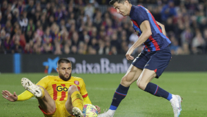 Lewandowski não conseguiu marcar no confronto entre Barcelona e Girona