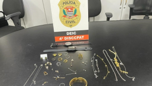 Polícia Civil apreendeu joias durante ação contra quadrilha em SP