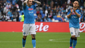 Jogadores do Napoli lamentam empate com a Salernitana