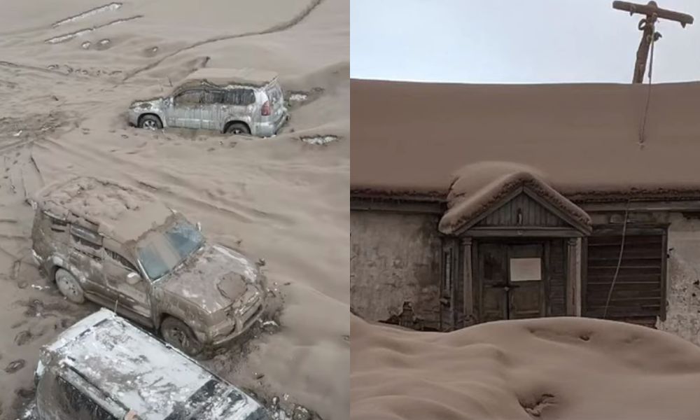 Vulcão Shiveluch entra em erupção na Rússia e cobre carros e casas de ‘neve escura’ - Jovem Pan