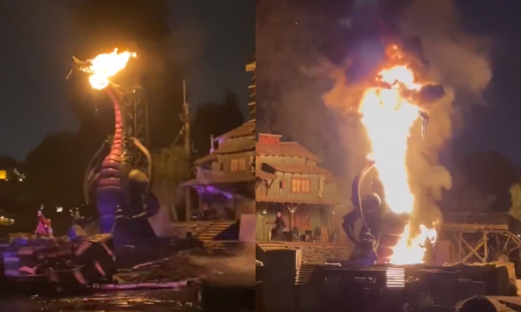 Dragão de 10 metros pega fogo durante show em parque da Disney na  Califórnia; VÍDEO, Mundo