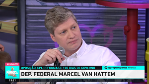 Marcel van Hattem fala no programa Pânico
