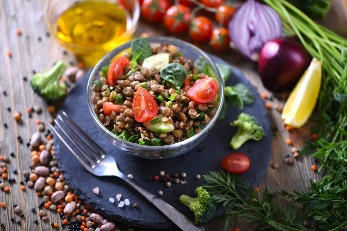 Salada de lentilha 