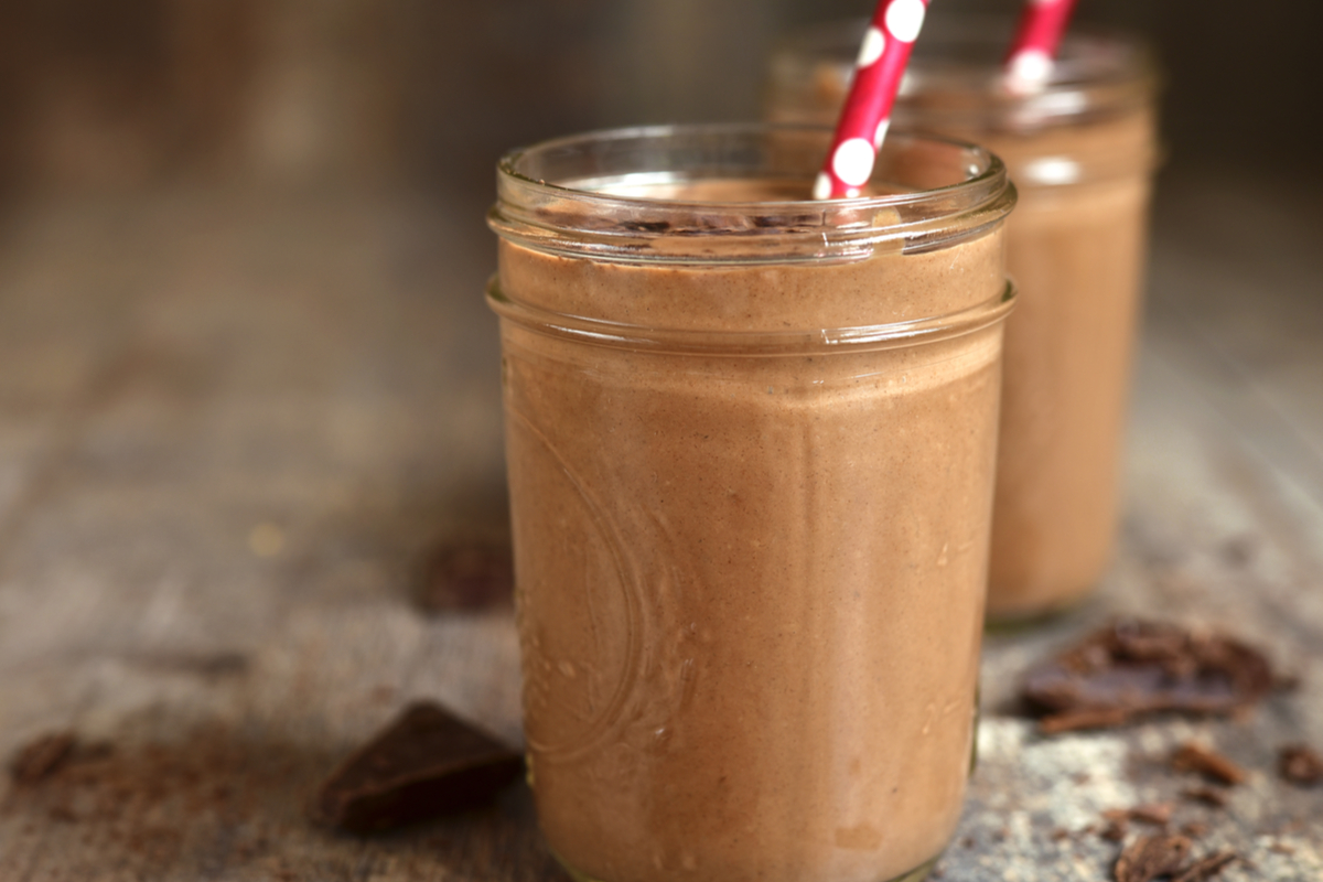 Milk-shake de chocolate vegano 