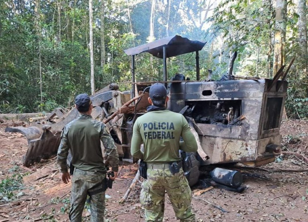 PR realiza operação em terra indígena de Roraima para prender exploradores ilegais de ouro, diamantes e madeira.