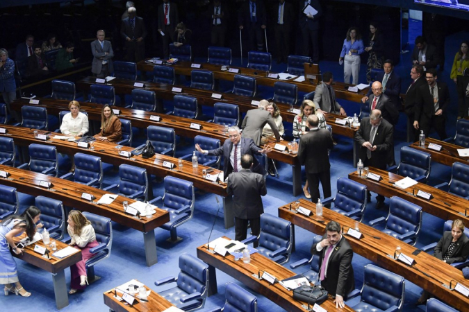 Plenário do Senado Federal durante sessão deliberativa ordinária.