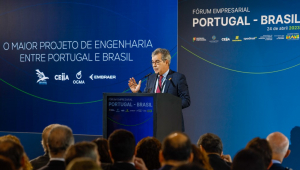 Presidente da Agência Brasileira de Promoção de Exportações e Investimentos (ApexBrasil), Jorge Viana, durante sessão de Abertura do Fórum Empresarial Brasil-Portugal.