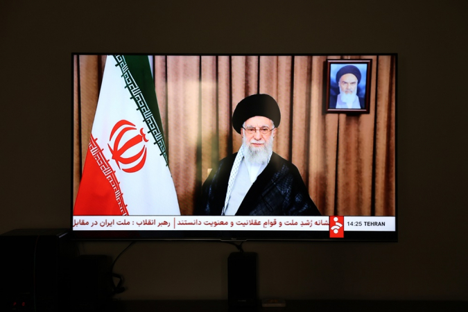 A emissora estatal iraniana (IRIB) transmitiu uma mensagem do líder supremo do Irã, aiatolá Ali Khamenei, à nação