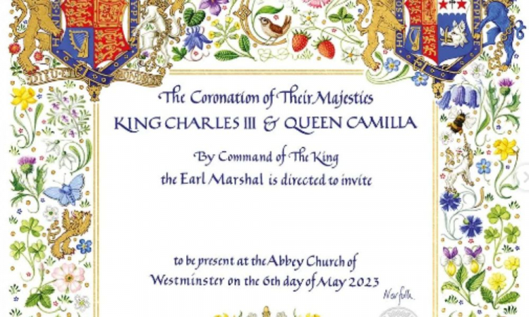 convite da coroação charles III