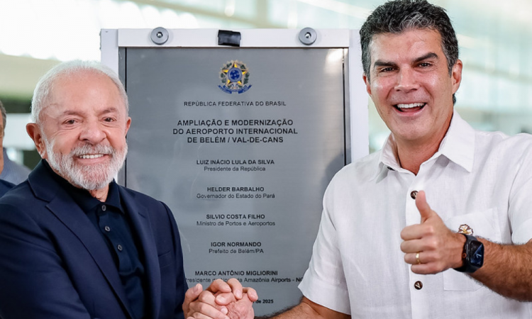 Presidente Lula durante visita e inauguração das obras de modernização do Aeroporto Internacional de Belém