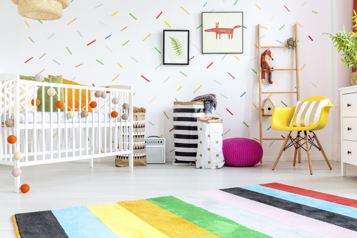 As cores devem ser escolhidas com cuidado para o quarto do bebê 