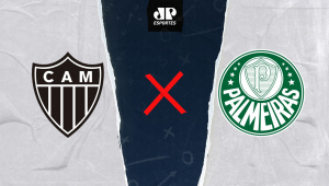 Arte de partida entre Atlético-MG e Palmeiras