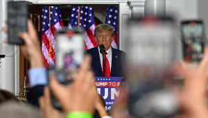 Donald Trump discursou para apoiadores após audiência em Miami