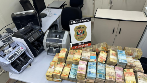 Polícia Civil apreendeu mais de R$ 1 milhão em espécie