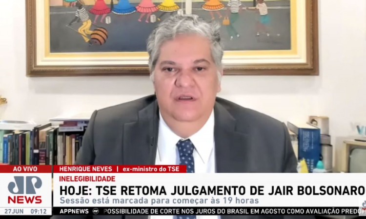 ex-ministro-tse-henrique-neves-julgamento-bolsonaro-entrevista-jornal-da-manha-reproducao-jovem-pan-news